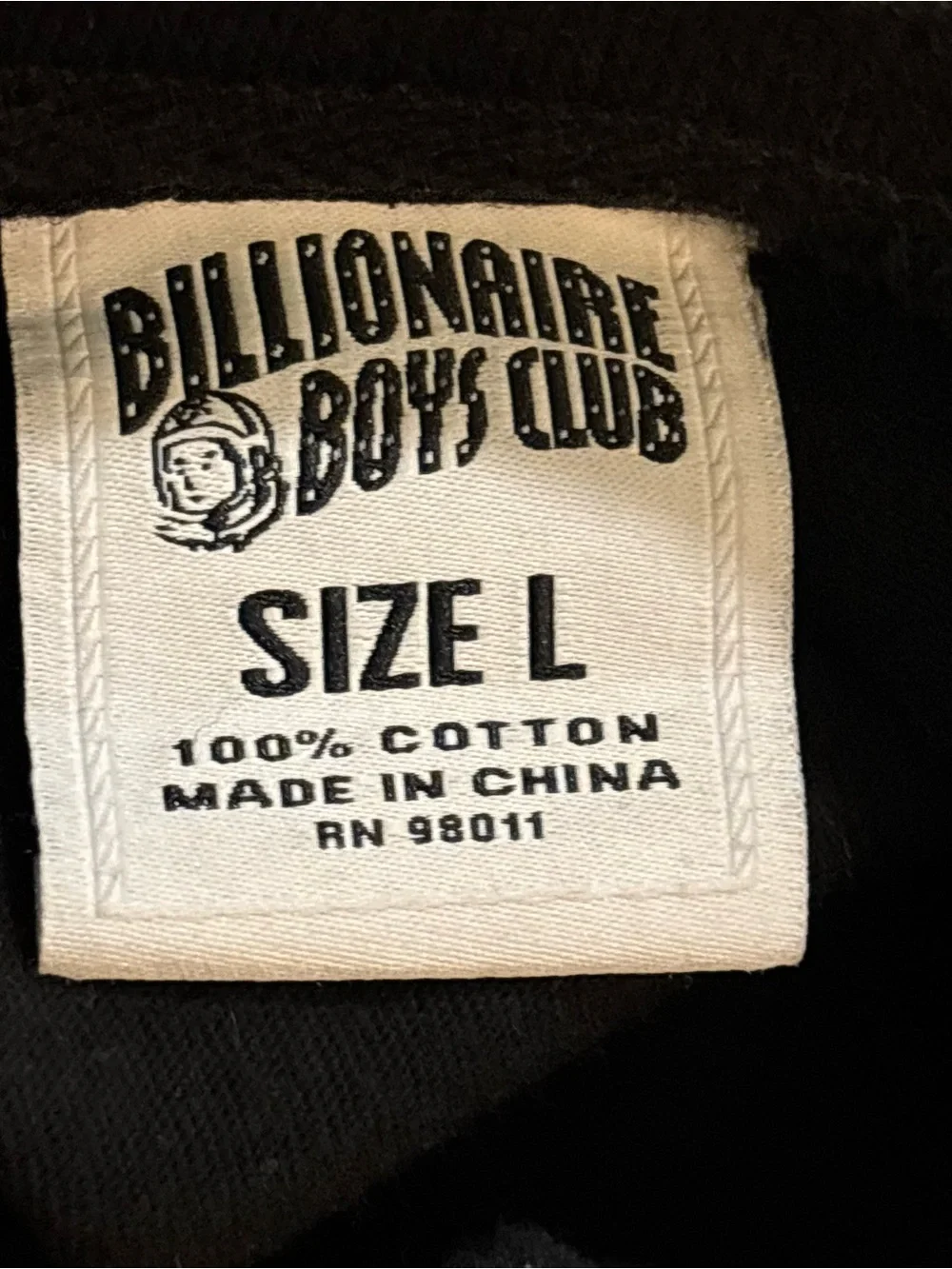 Billionaire Boys Club BB Arch Astronaut Logo Graphic Men's T-Shirt Black Size L